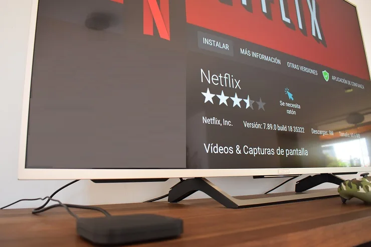 Página de instalação do Netflix em uma TV Box com Android 7
