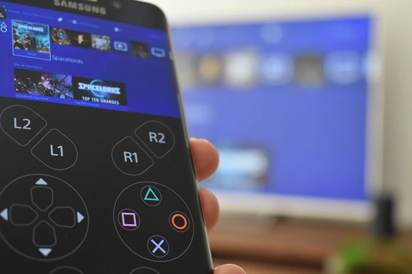 Interface do PlayStation 4 em um smartphone.
